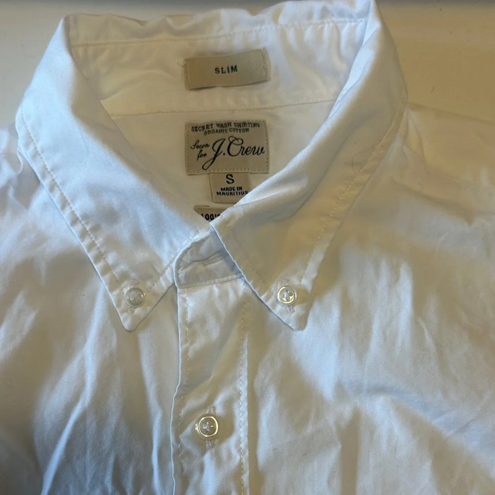 J. Crew Men's Crisp White Button Down Shirt